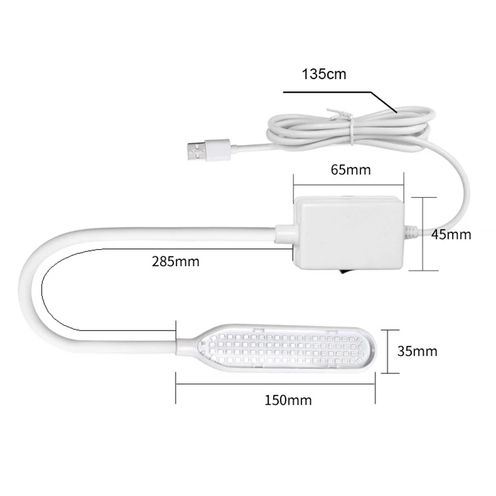 Led Büyüme Işık 60 Led DC5V USB Powered Tam Spektrum Lamba Esnek Deve Boynu Anahtarı bitkiler Fideler Çiçek Ev için açma/kapama