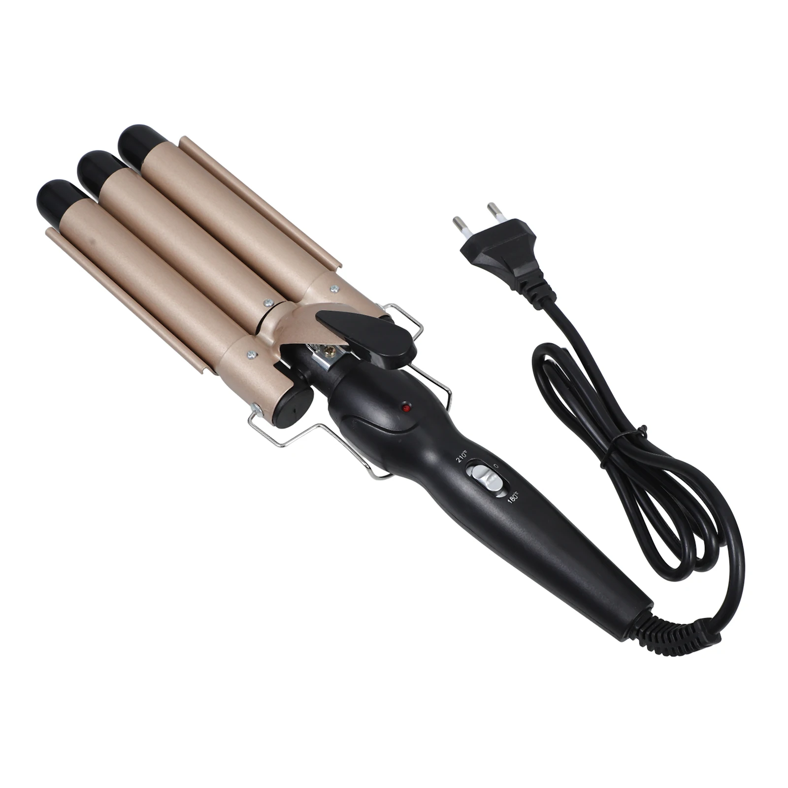 

Curling Iron Hair Curler Splint Hairdressing Tool Salon Accessories Dual Straightener Golden Color Household Use