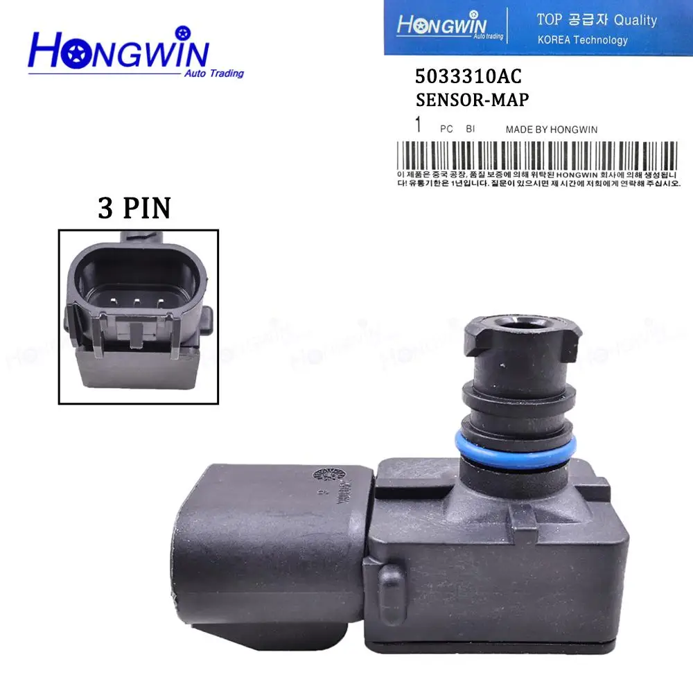 

5033310AC Manifold Pressure MAP Sensor For Chrysler 300 Dodge Charge Ram 1500 2500 3500 Jeep 5149091AA 56028562AA 56028562AB