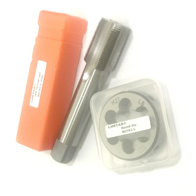 Right hand HSS ISO Fine Screw Hand metric Machine tool Plug Tap and die kit M27X3 M27X2 X1.5 X1.0