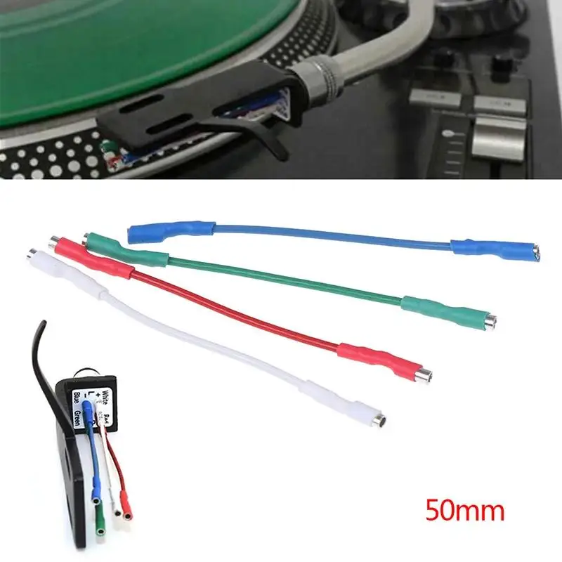 

Universal 1.2-1.3mm Pins 4Pcs 50mm 5N Pure Silver Turntable Phono Headshells Leads Header Wire Cable Leads