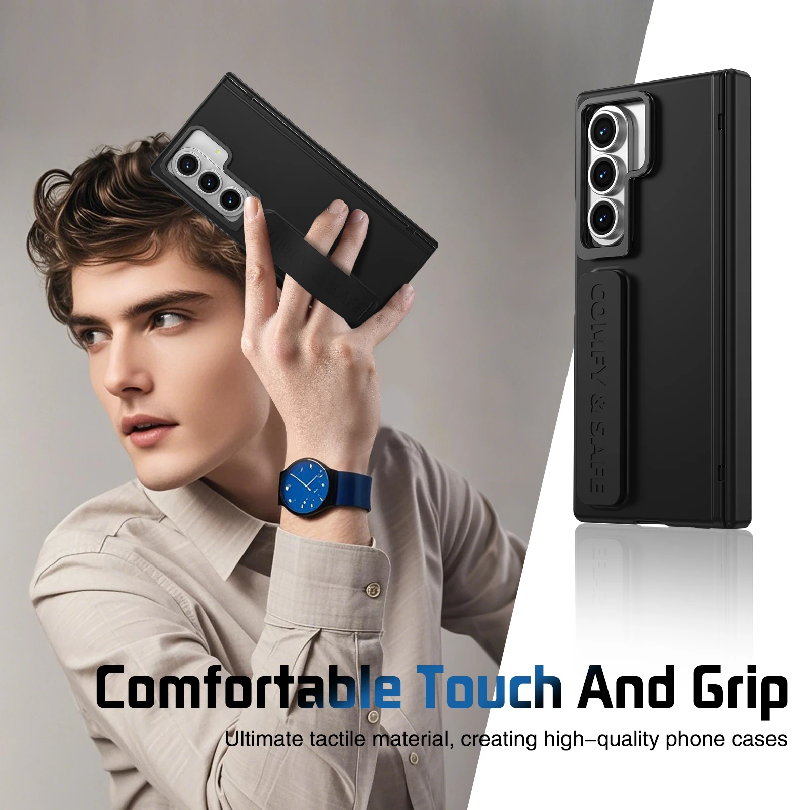 لسامسونج غالاكسي Z أضعاف 7 6 5 4 3 معصمه المفصلي عدسة حامل جراب هاتف الشاشة الخارجية زجاج فيلم حماية غطاء مقاوم للصدمات