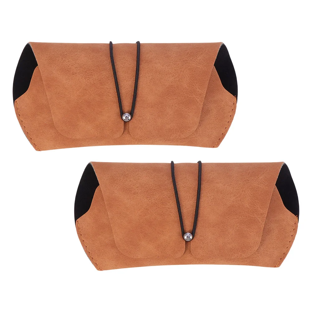 

2 Pcs Sunglasses Storage Box Spectacle Case Boxes Orange Spectacles Protector