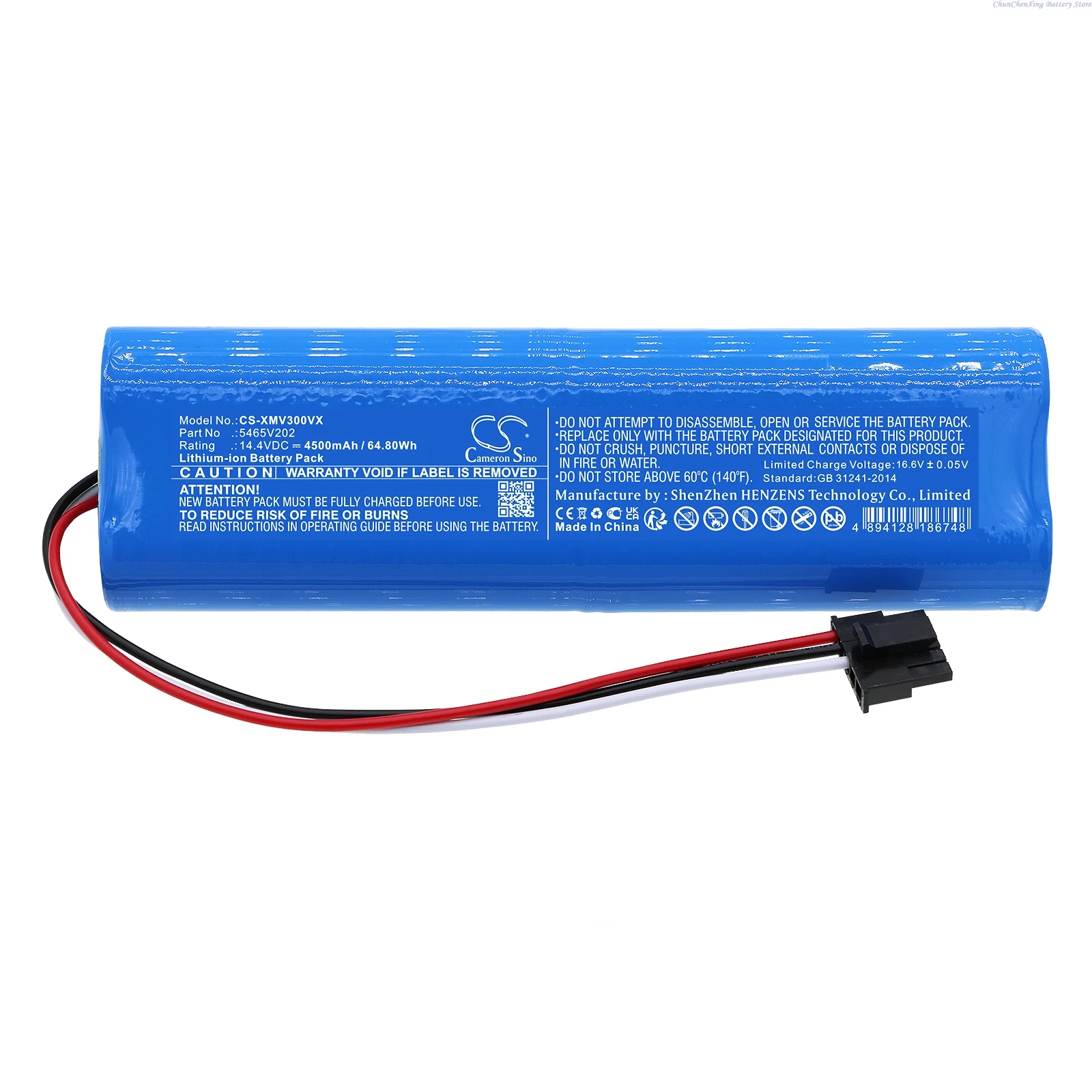 

Cameron Sino 14.4V 4500mAh Vacuum Cleaner Battery 5465V202 for Xiaomi Viomi V3 +TOOL