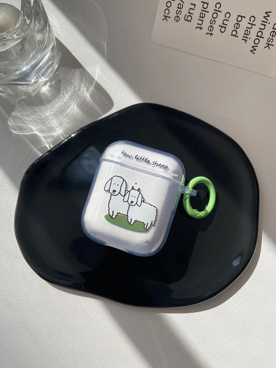 Cover per Airpods Pro 2 custodia di terza generazione trasparente morbida con anello pecora auricolare protettivo Funda Airpods 3 Generacion