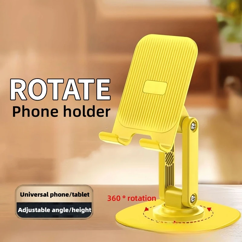 

360 ° rotating mobile phone holder, foldable and angle adjustable, Universal, aluminum alloy, double shaft, for iPhone Samsung