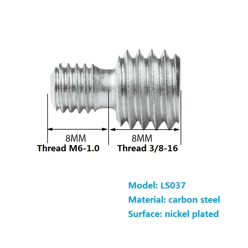 3pcs  M6 Metric Interchange 3/8 inch Camera Conversion Screw PTZ Tripod Monopod Tripod Tripod Accessories Photography