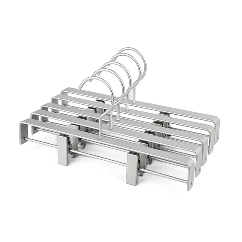 

Aluminum Alloy Trouser Hanger Non-Slip Rack for Home Travel Dorm Storage Organizer Clothing Hangers Multi-function Pants Hangers