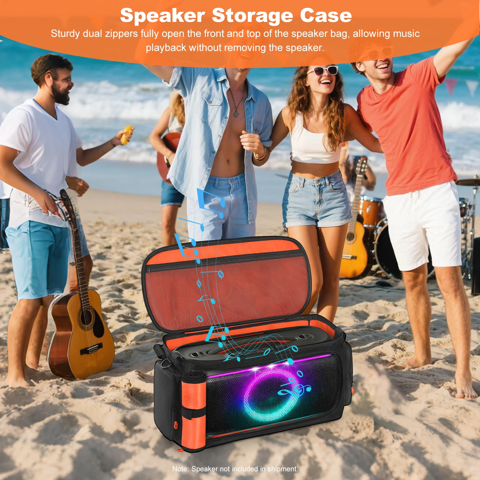 

Портативная сумка для хранения из EVA-материала для колонки JBL PartyBox On The Go 2 и микрофона, стильный дорожный чехол для колонки.