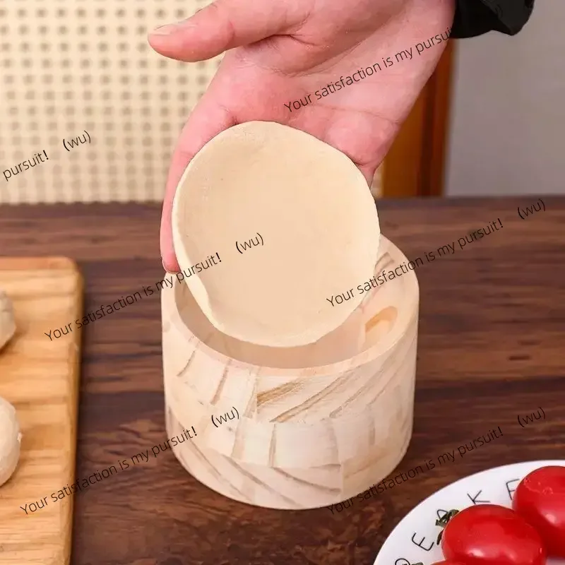 Wood Dumpling Maker Press Tool Wood Mold And Ball Manual Dough Skin Presser Hand Pie Rolling Tool Quick Dumpling Wrapper Maker
