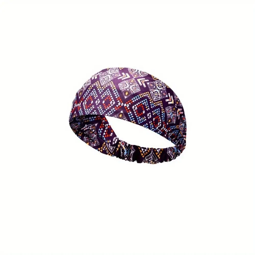 Diadema bohemia de nuevo estilo, diadema elástica de algodón antideslizante, banda elástica para el cabello bohemia para Yoga, para ir en vacaciones