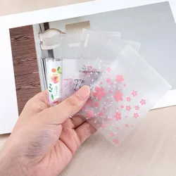 50pcs 100 pcs Fashion Flowers Opp Bags 7x10cm Transparent Self-Adhesive Bags Jewelry Display&Packaging Biscuits Baking Storage