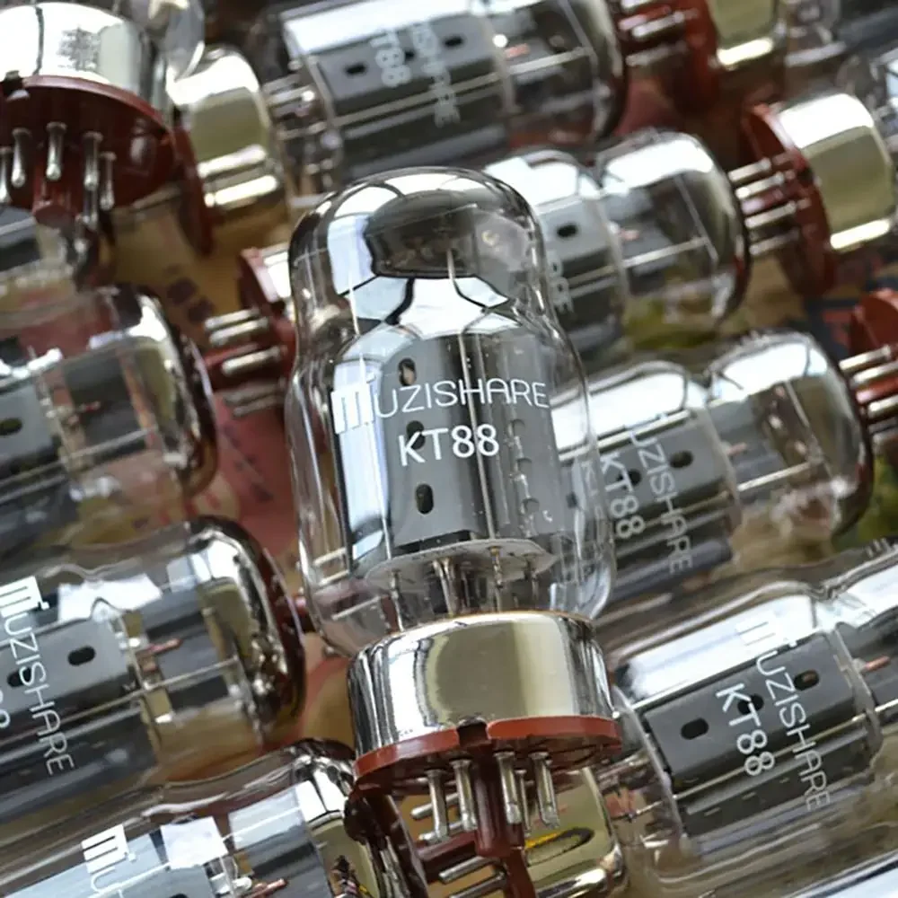 MUZISHARE X7 Amplifier Tabung Seimbang KT88 Amp Daya Rektifikasi Tekanan Tinggi Ganda GZ34 260W Phono Preamplifier Input XLR