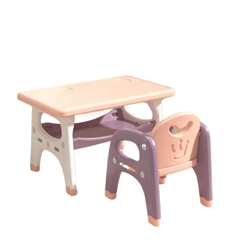 

Baby Foldable Plastic Activity Ergonomic Furniture Homework Desk Children's Study Table and Chair Set