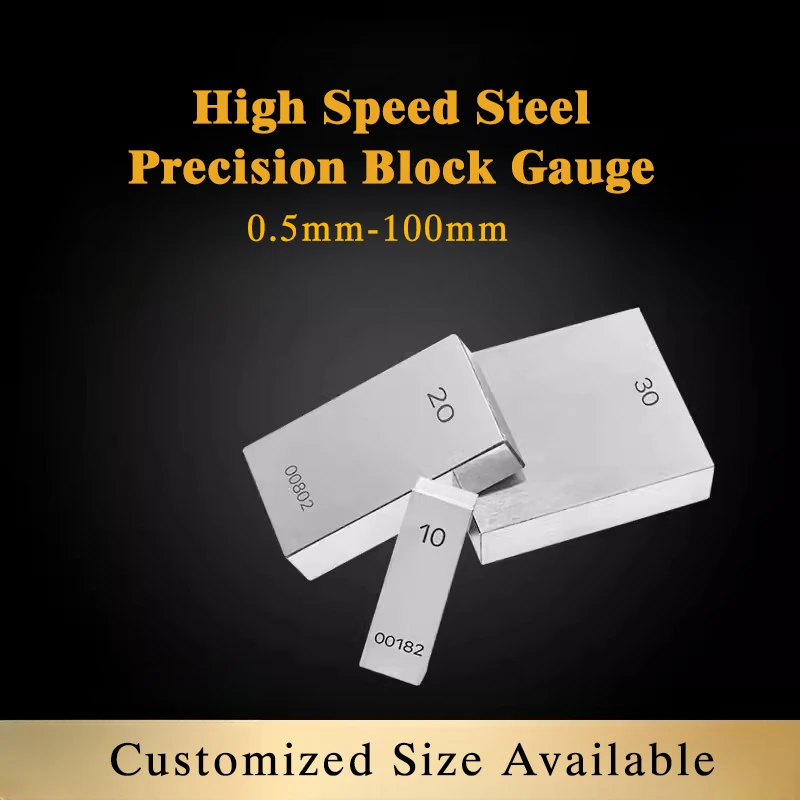 1Pc Range 0.5-100.0mm Gauge Block High Speed Steel Block Gage Non-standard Custom gage for Caliper Inspection, Measurment