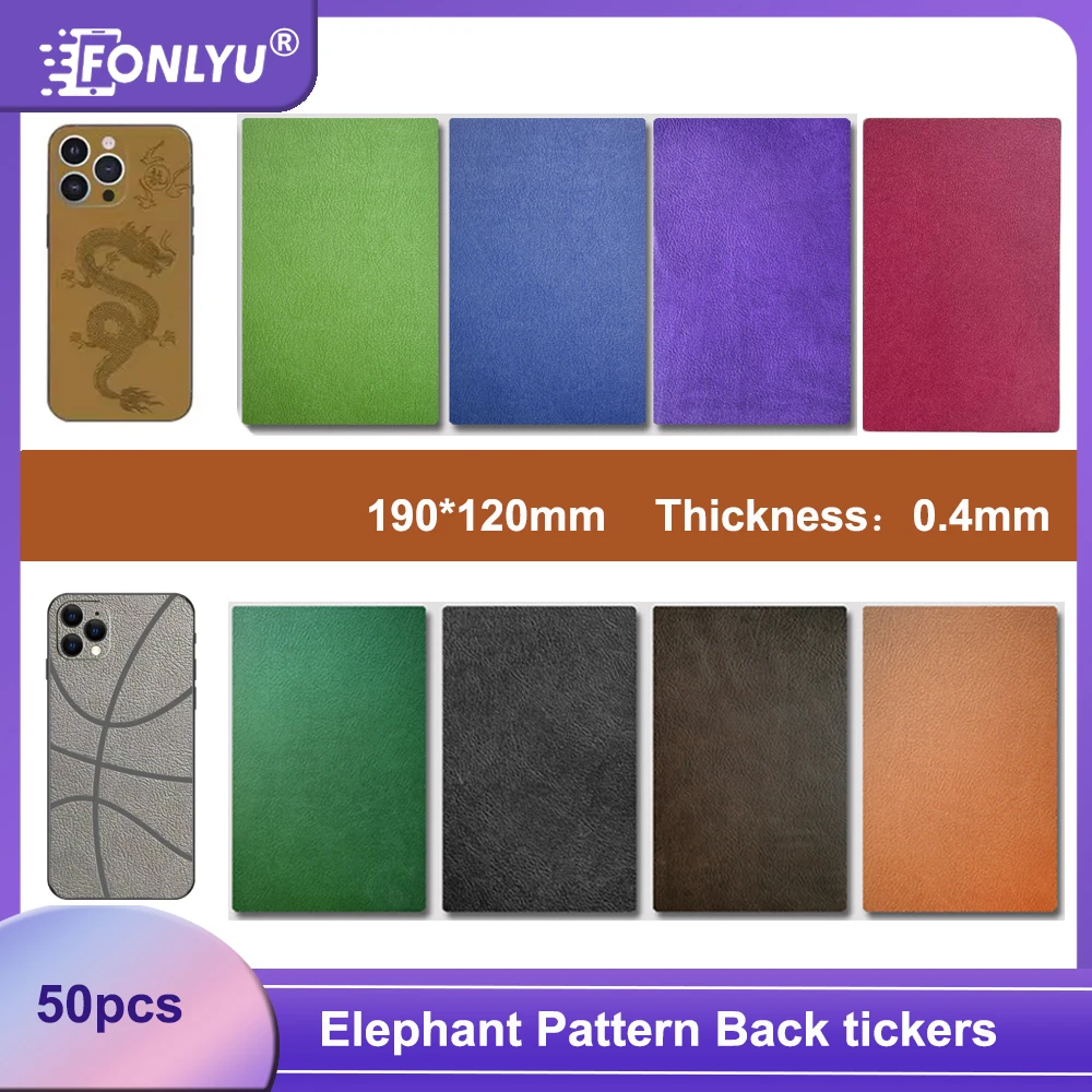 

Fonlyu слон узор питона кожа замша текстура задняя наклейка скины для защиты экрана мобильного телефона машина для резки пленки