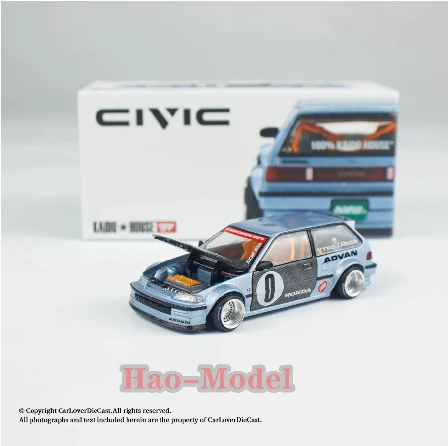 

Модель автомобиля Kaido House MINIGT 1:64 Honda Civic EF Roulette V1 из литого сплава, подарки