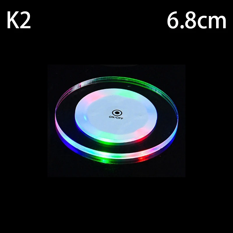 LED Coaster Acrylic Bar Cocktail Flash Base Mats