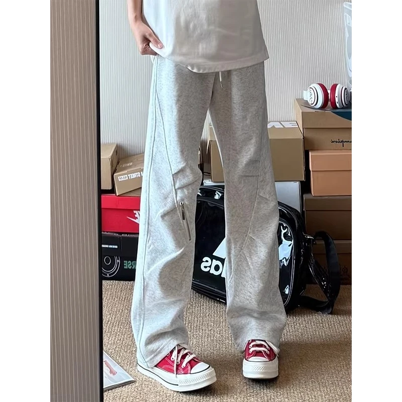 

Men's Casual Pants Cargo Sle Trousers Autumn Season Small ence Design Zipper Folded Sides American Diagonal Cut