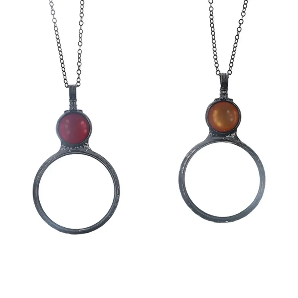 Transparente multi-cor opcional conveniente multiuso ocular monolítico lupa colar lupa pingente