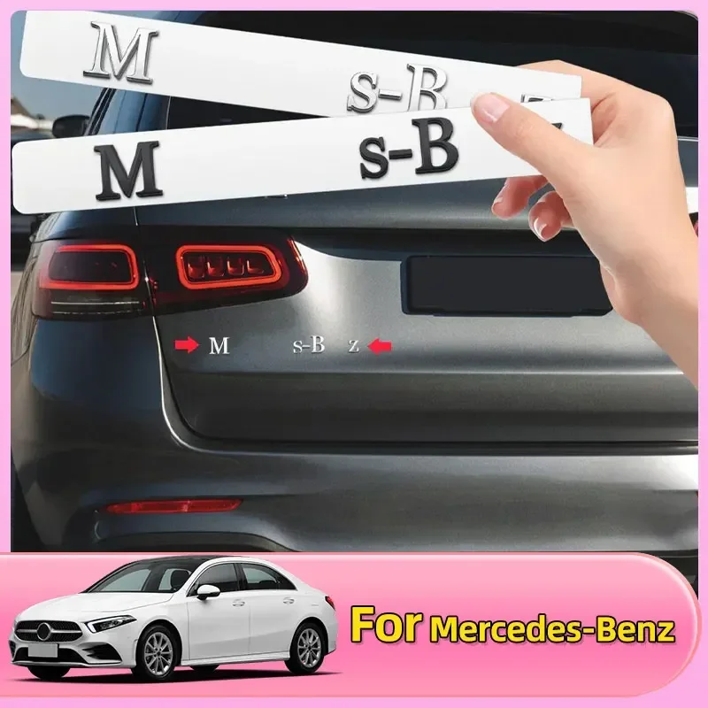 

3D ABS Chrome Emblem Letters logo Car Trunk Badge Sticke For Mercedes Benz AMG W204 W205 W212 W213 X253 W163 W166 W167 W246 W222