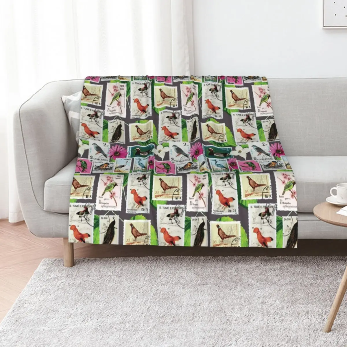 

Bird Stamps I Throw Blanket Sleeping Bag christmas gifts Winter beds for sofa Blankets