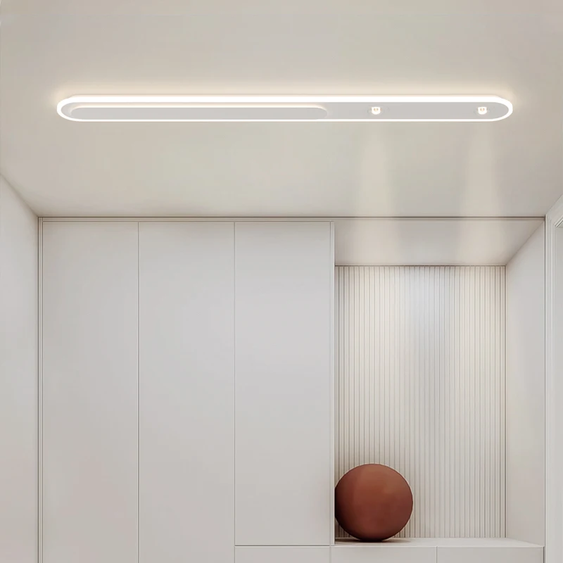 Minimalist 2024 Long Strip Corridor Ceiling Light Bedroom Hallway Light Balcony Ceiling Light With Spotlights Wardrobe Light