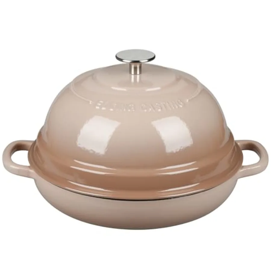 

Enameled Cast Iron Dutch Oven Pot with Lid, Round Bread Oven for Homemade Sourdough Bread Baking, 6 Quart