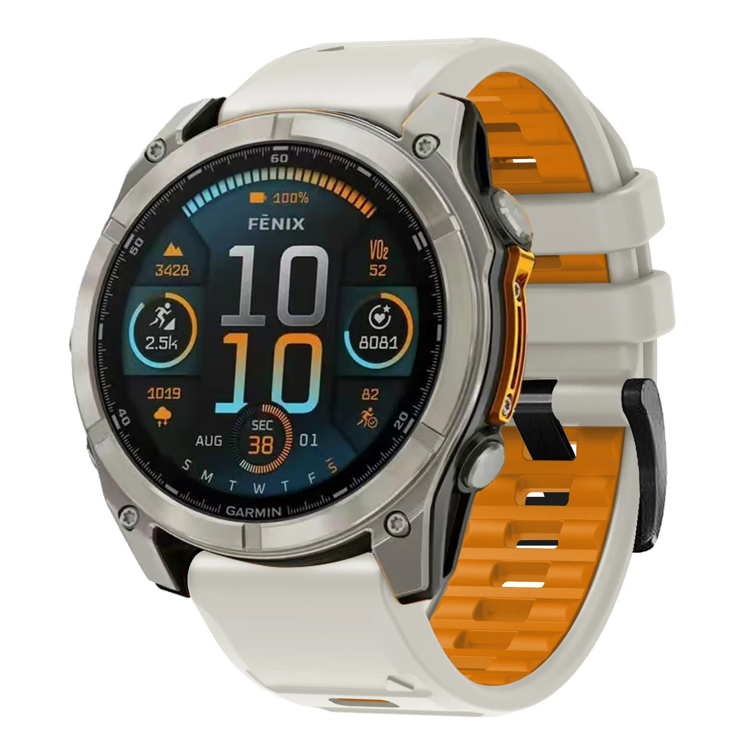 QuickFit 26 мм 22 мм ремешок Fenix8 для Garmin Fenix E 8 47 51 мм 7 7X 6 6X 5 5X/Epix GEN 2/Enduro 3 двухцветный силиконовый ремешок-браслет