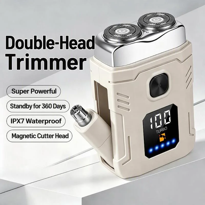 New electric shaver, a three in one shaver for shaving, nose hair repair, and mirror finish, a multifunctional portable car trav