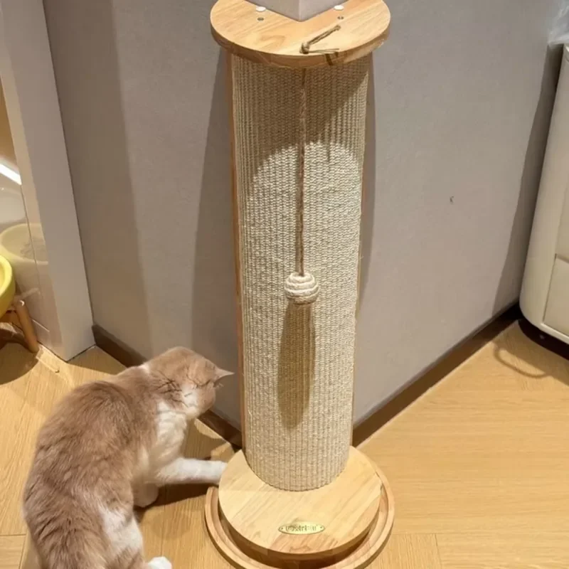 Sisal Scratching Post with Interactive Toys Indoor Wall Corner Tree Wear-resistant Furniture Protection Pet Products