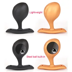 Huge Wearable Anal Plug Expansion Butt Plug Rolling Bead Soft Silicone Built-in Steel Ball Prostate Massager Sex Toy For Women