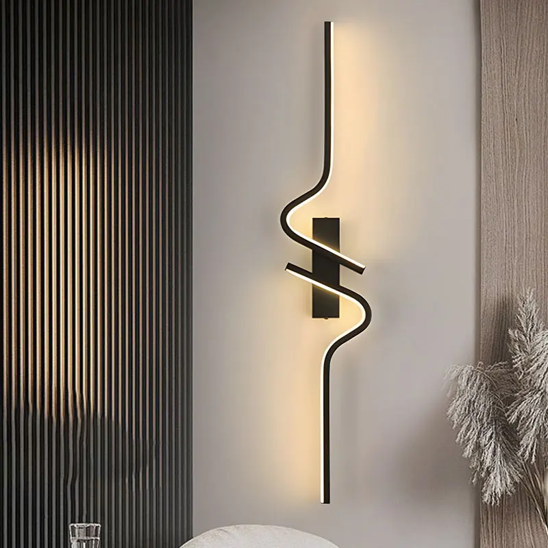 Modern LED Wall Lamps Long Strip Up and Down LED Wall Lights Bedroom Bedside Hallway Lighting Fixture AC85-265V Wall Sconce