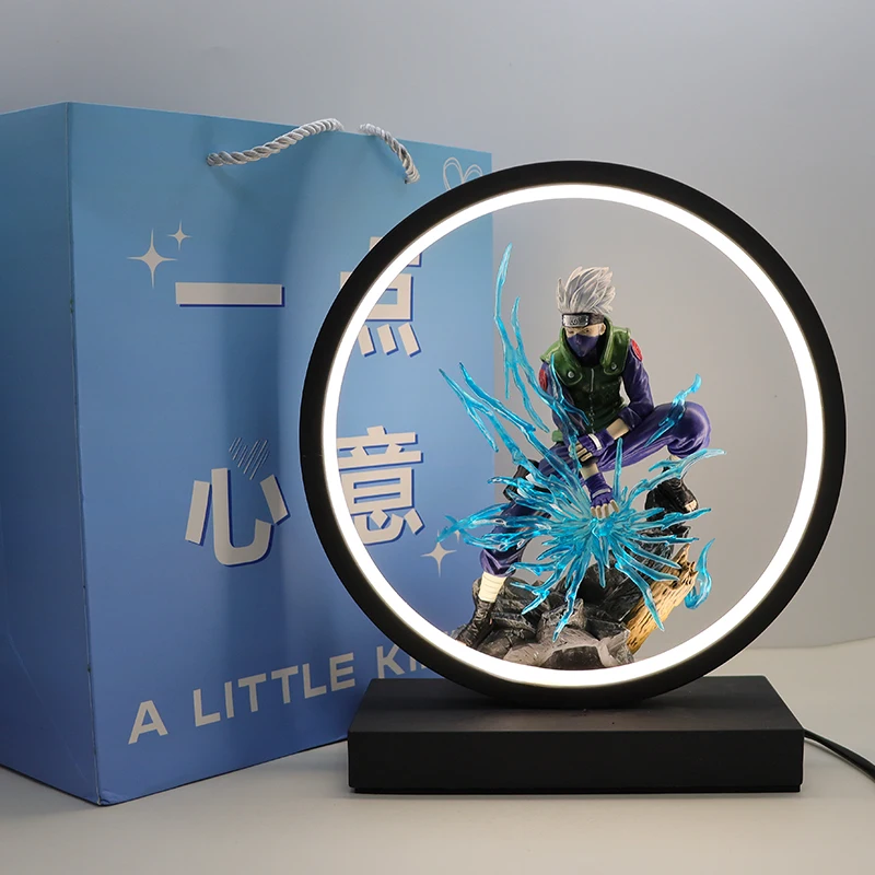 Kakashi Figur Anime Schreibtischlampe Naruto Nachtlicht Figur Sammlerstück Modell Nachttischlampe Geburtstagsgeschenk für Männer