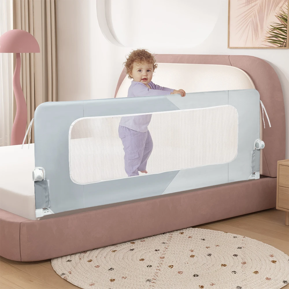 Binari letto per neonati e bambini - Guardaroba letto 150/180/200 cm - Protezione anticaduta per letti per bambini, letti familiari - Pieghevole