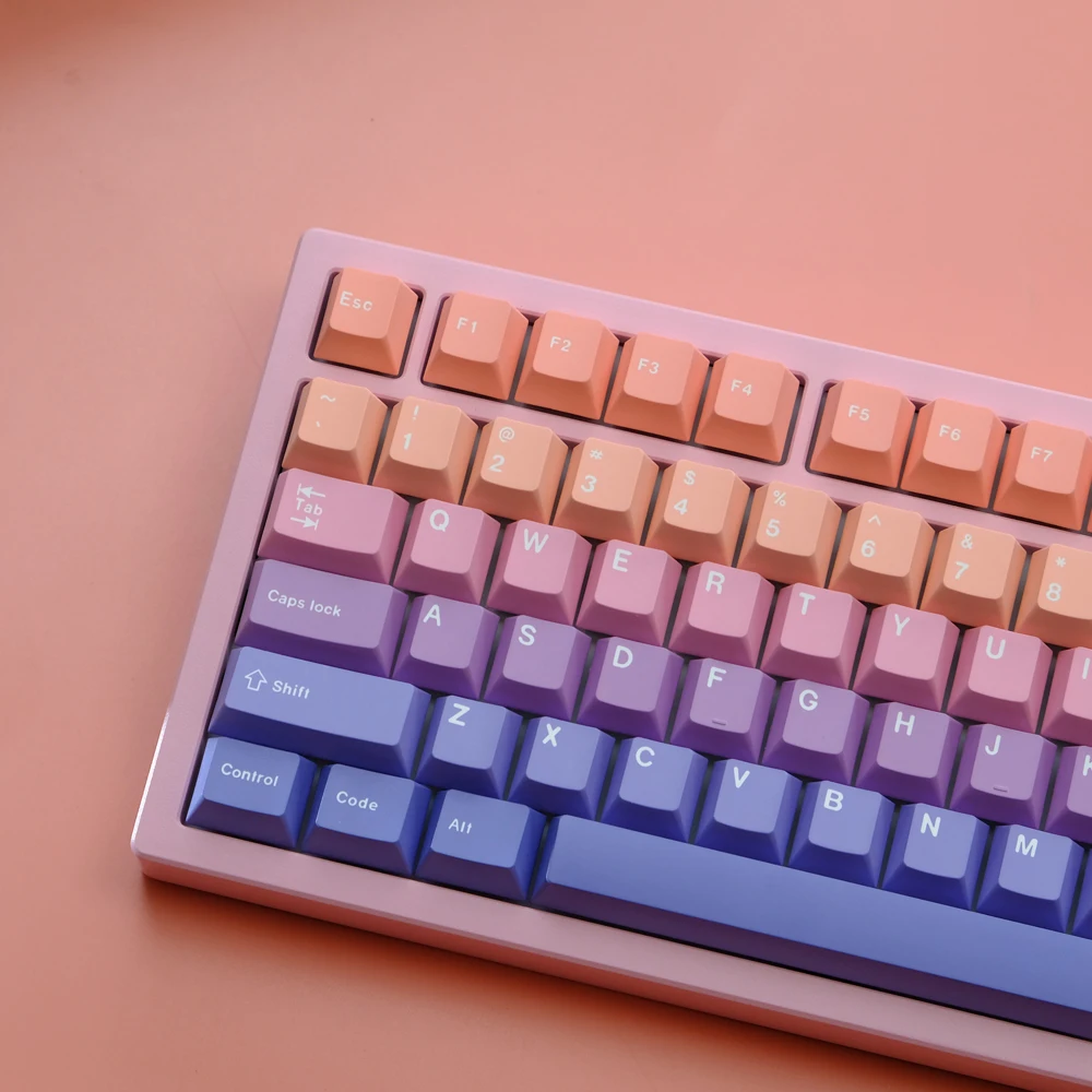 1 Set Dream Gradient Keycaps PBT Dye Sublimation Keycap Cherry Profile Key Caps For Keychron Q2 K2 Anne GH60 GK64 Poker 75