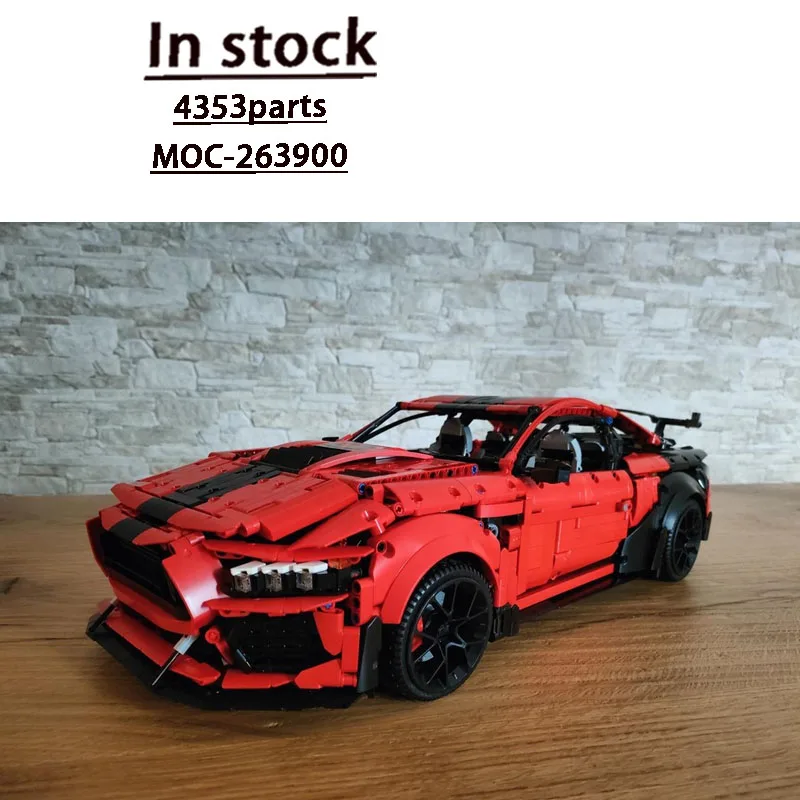 MOC-263900 Red New City Sports Supercar Racing Building Blocks Model 4353 Parts Boys' Children Birthday Christmas Toy Gift