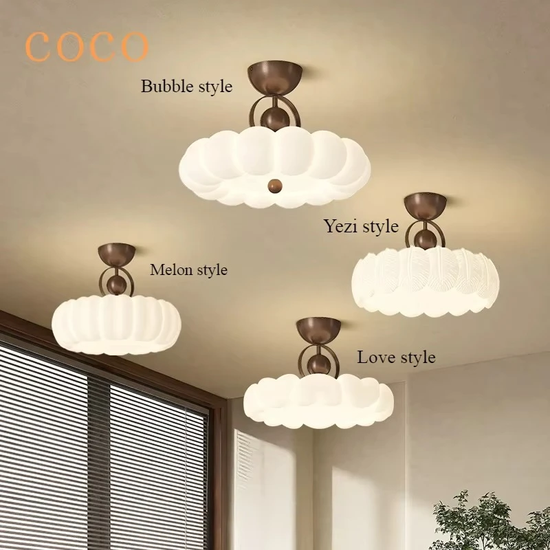 

Minimalist cream style bedroom ceiling light LED French, American, high-end bedroom, study, homestay decoration lighting