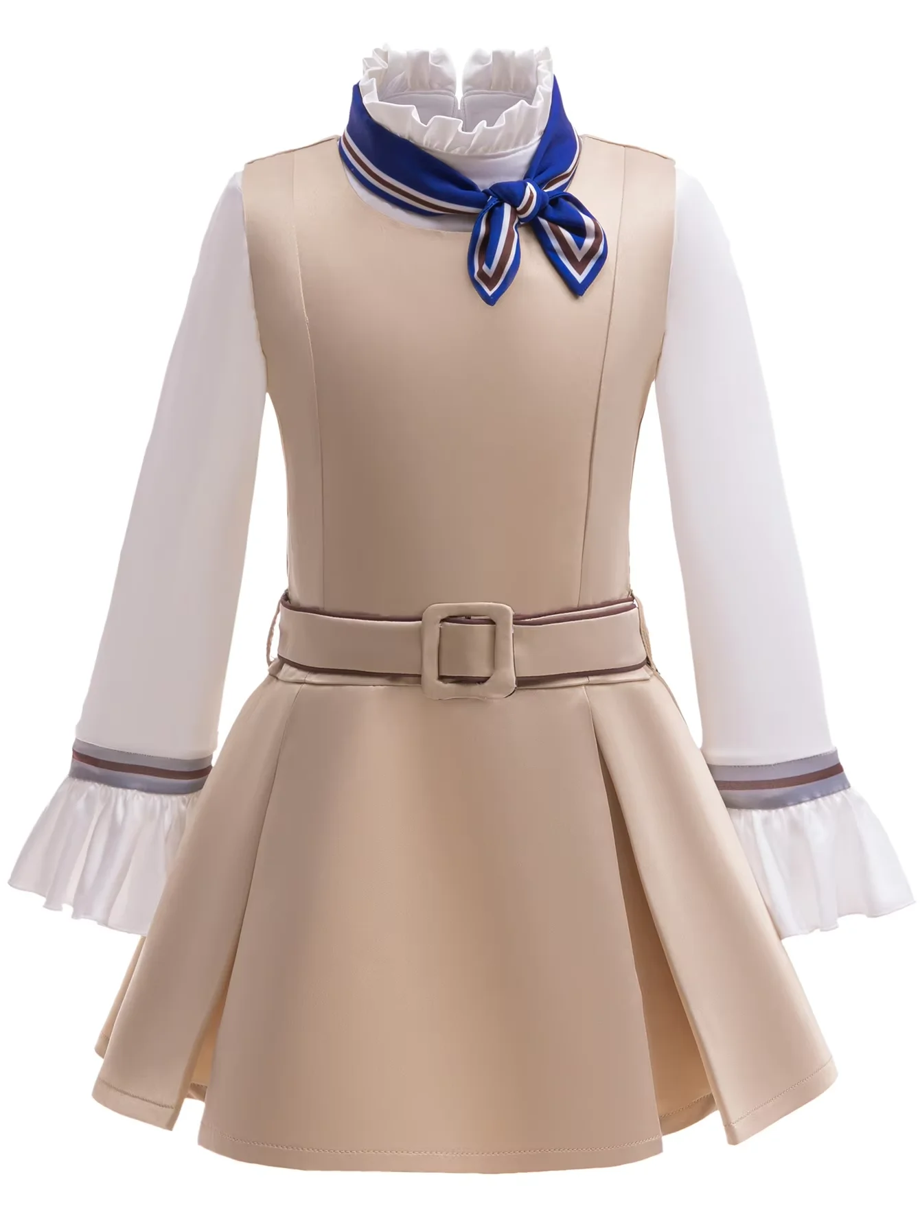 هالوين حفلة اللعب الزي الفتيات كوس فستان طفل براون الزي الرسمي مجموعة AI دمية فيلم الرعب مرحلة الأداء الملابس 3-10Y جير