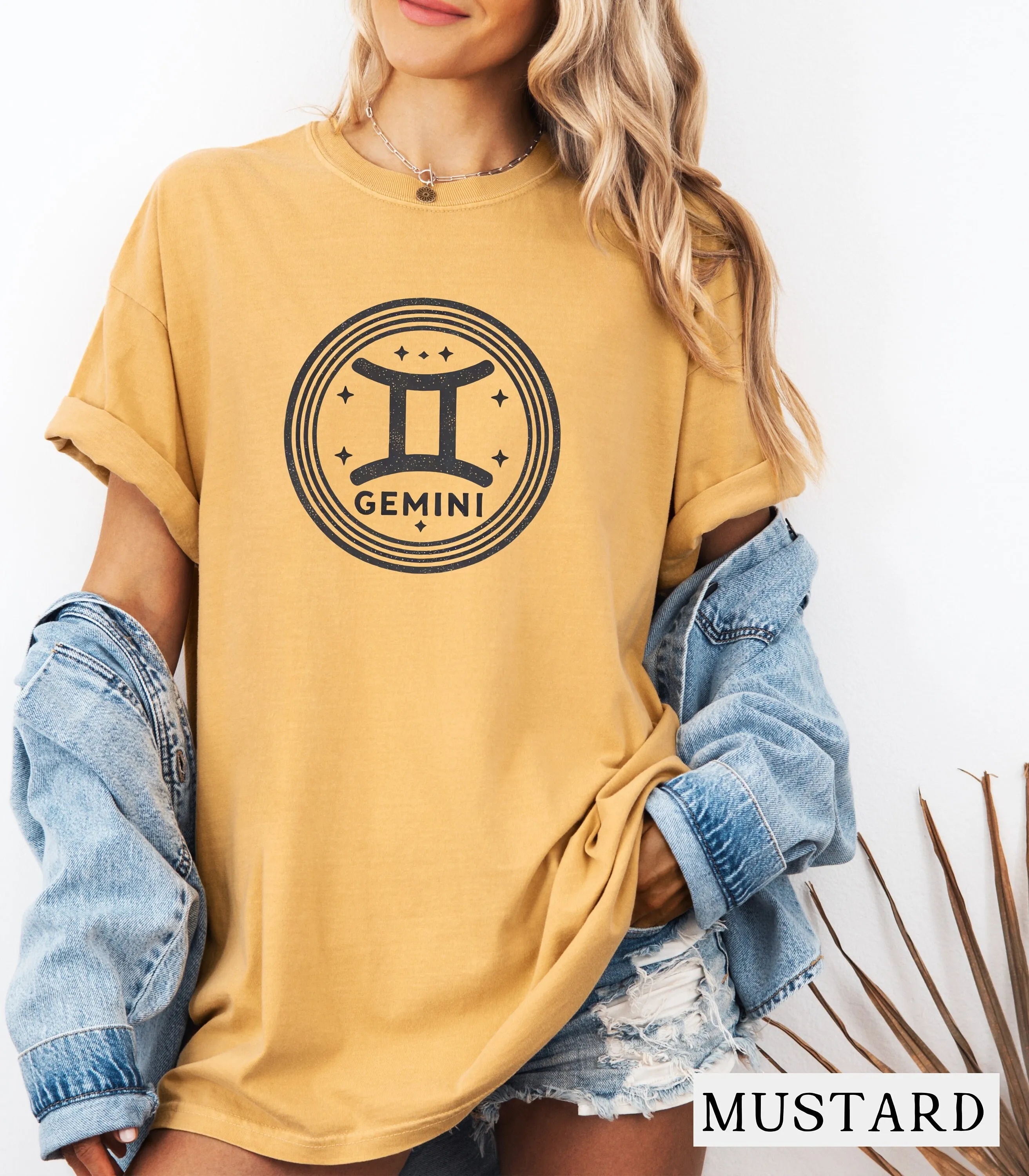 Distressed Gemini Zodiac T Shirt Minimalist Monochromatic Twin Symbol Comfort Colors Horoscope And Astrology For Sign