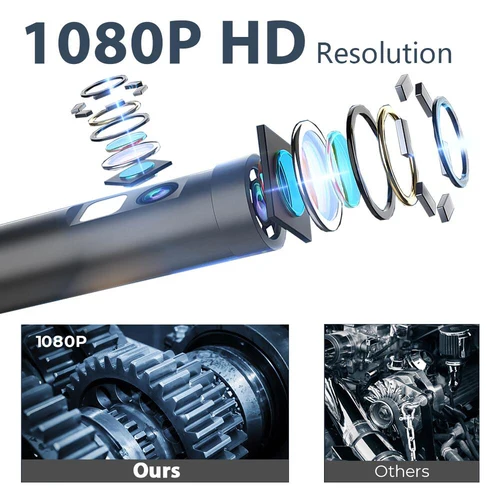 Imagen 2 del producto KERUI-cámara endoscópica Industrial de 2MP, Mini cámara de inspección de lente única/doble para Iphone, boroscopio de tubería impermeable tipo C