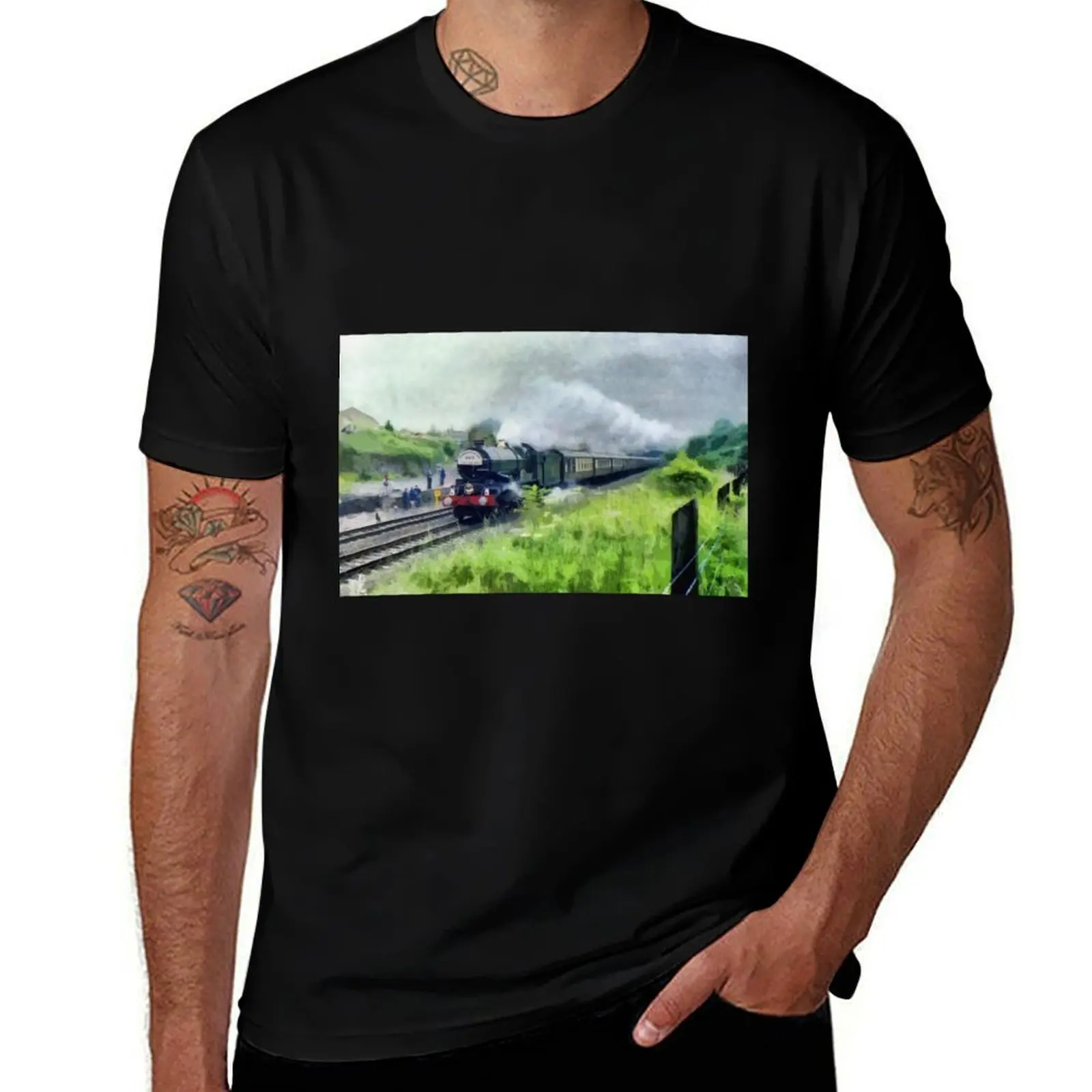 Camiseta de la Locomotora de Vapor del Rey George V, Camiseta Versátil para Vacaciones