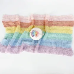 Conjunto de arco iris para recién nacido, accesorios de fotografía para recién nacidos, accesorios para bebés, diadema para el pelo de bebé recién nacido, disfraz para recién nacido