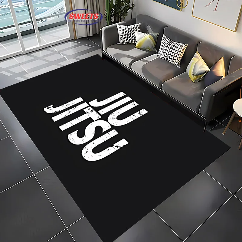 Jiu Jitsu Mma Carpet 3D HD Printing for Living Room Bedroom Mat Sofa Doormat Floor Rug Anti-slip Decor Durable Washable Mat Gift