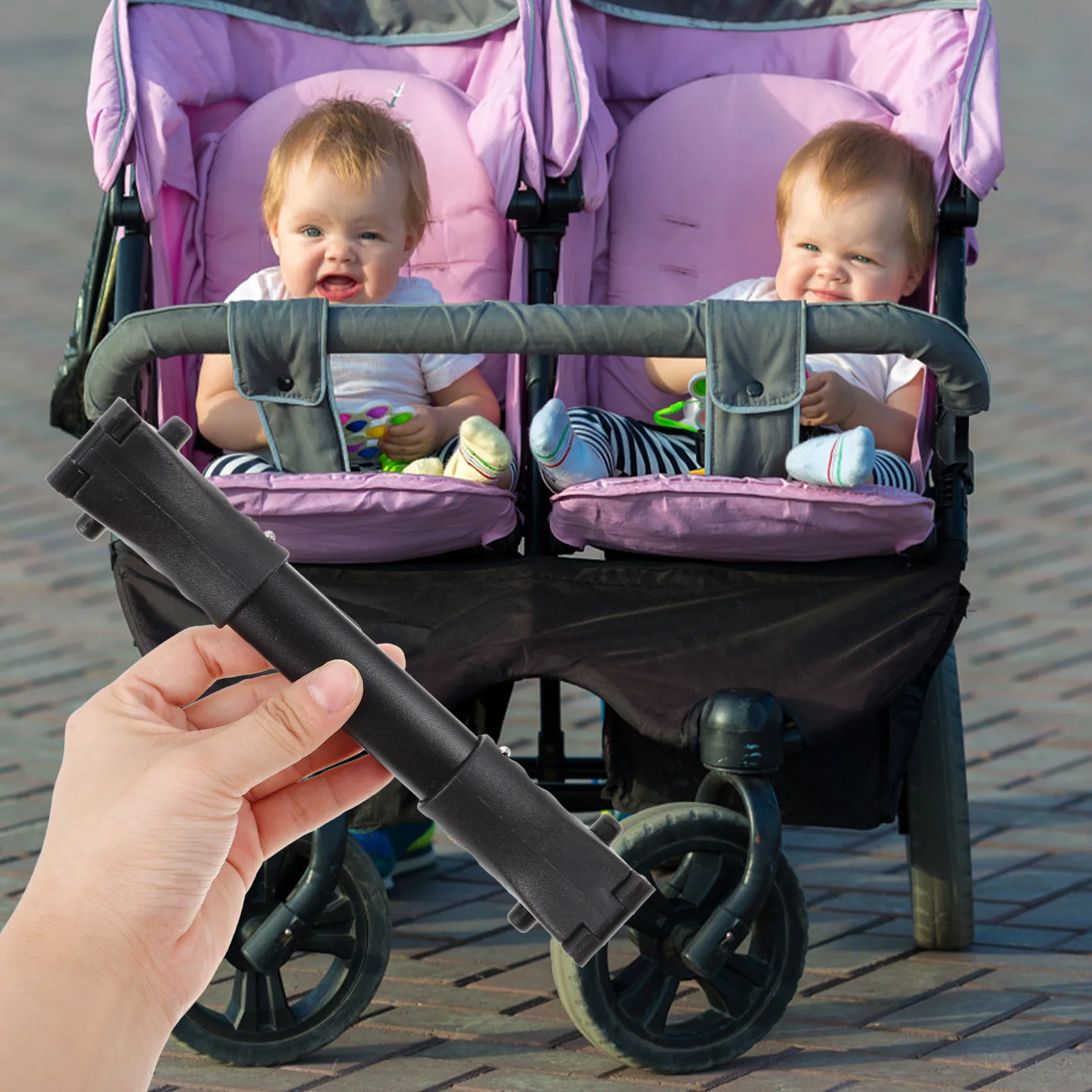 Connettore per passeggino Strumento di collegamento per passeggino doppio regolabile universale per fratelli Design leggero e durevole Sicuro