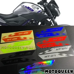 2X Motorcycle Fairing Tank Pad Reflective Decals Label Stickers Set for MT-07 09 10 01 25 03 MT07 MT09 SP MT10 MT25 MT03 MT01