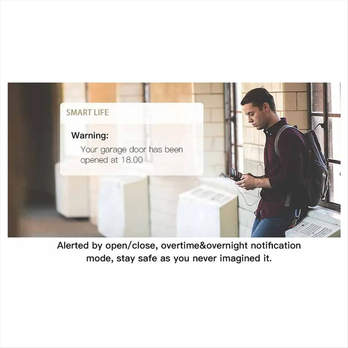 WiFi Switch Smart Garage Door Opener Controller Work with for Home Smart Life Tuya APP Control US Plug