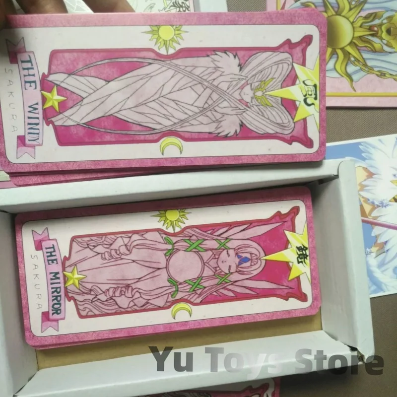 New Boxed 59pcs/Set Anime Card Captor Kinomoto Sakura Kawaii Figure Clow Card Sakura Card Tarot Cosplay Props Game Cards Gifts