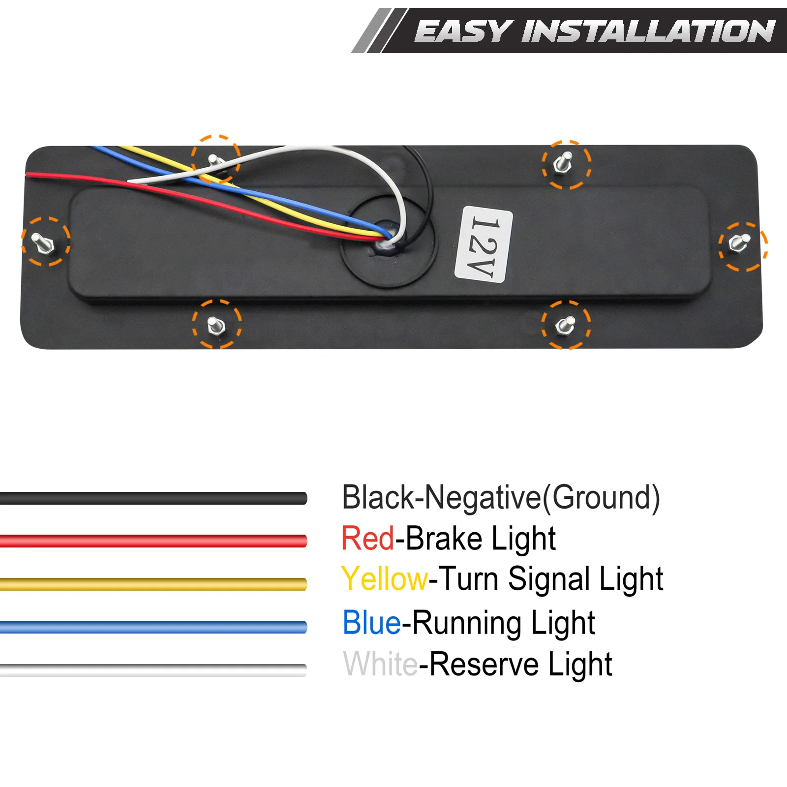 2x 46 LED Truck Tail Light Bar for Truck Boat Trailer Pickup RV Camper UTV UTE Vans Turn Signal Brake Reverse Running Taillight