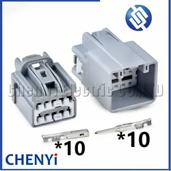 10 Pin Female Auto Rearview Mirror Cable Socket Grey Connector plug 7282-6455-40 7283-6455-40 For Ford Focus